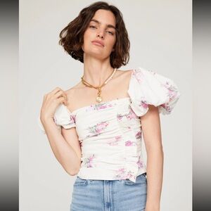 Floral Puff Sleeve Top